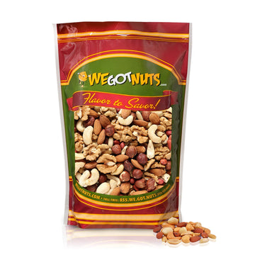Raw Deluxe Unsalted Mixed Nuts- Premium Quality Kosher Mixed Nuts Snack By We Got Nuts- Natural Rich Flavor Cashews, Walnuts, Al