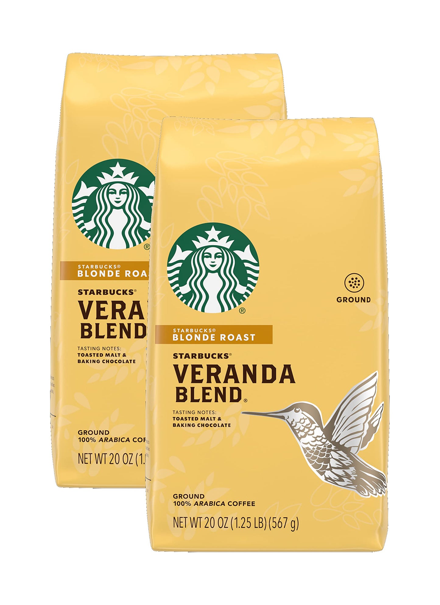 Starbucks Veranda Blend Coffee, Blonde Roast Ground Coffee, Made with 100% Arabica Coffee, FlavorLock Packaging for Fresh Flavor