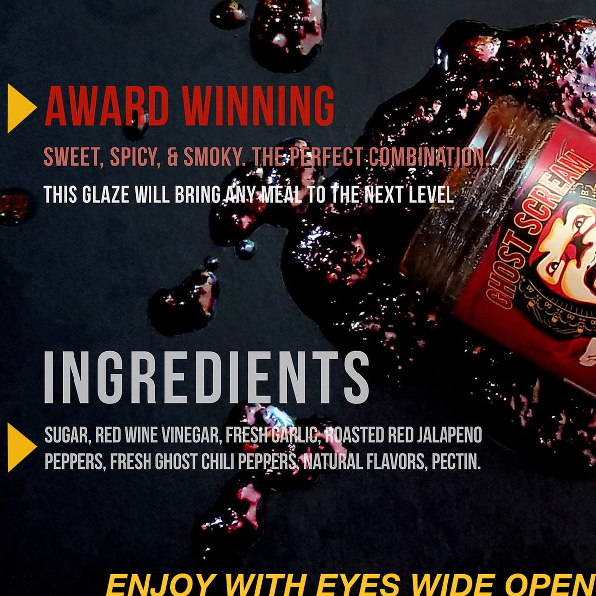 Ghost Scream Hot Sauce - Chili Garlic Jam    (Sweet, Spicy & Smoky) - This Award Winning Recipe (from a World Renowned Chef) Com