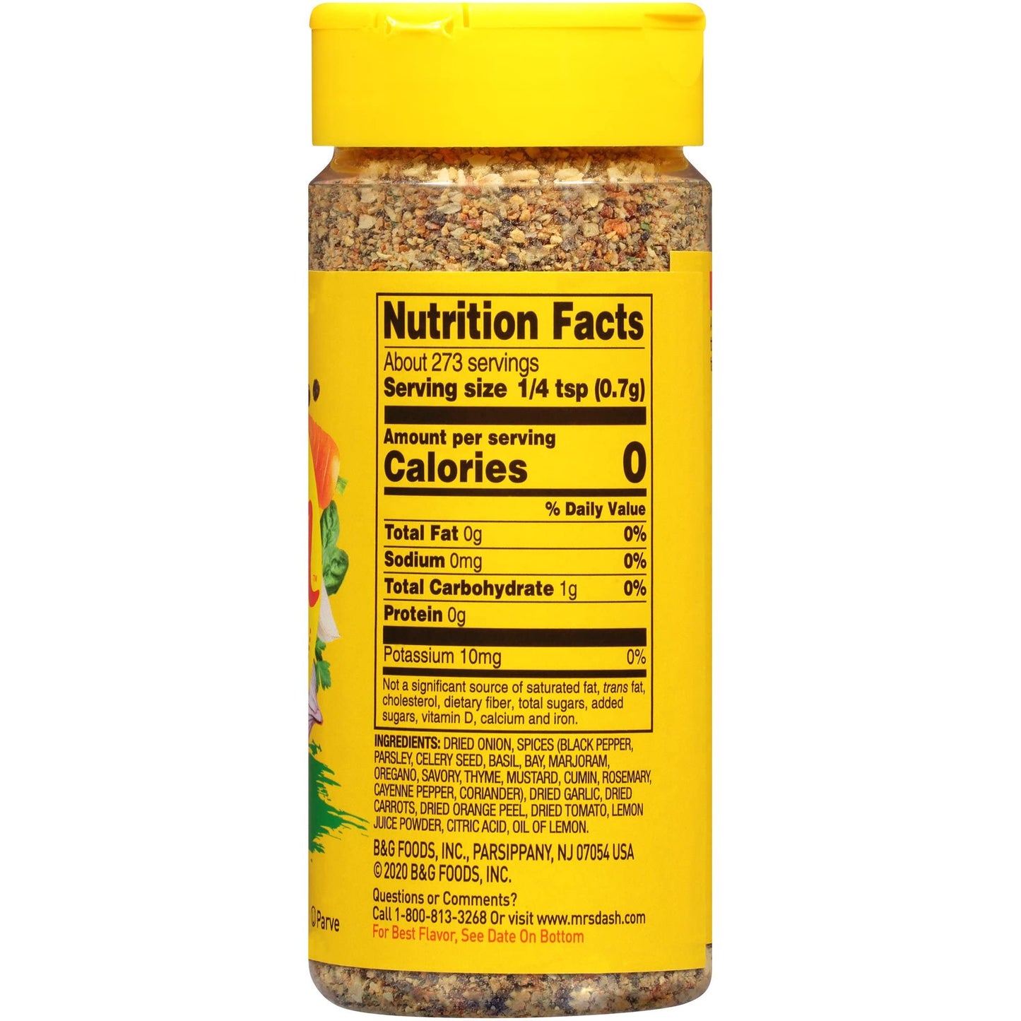 Mrs Dash Original Blend Salt-Free Seasoning 6.75 oz - No Sodium, No Carbs, No Sugar, Full Flavor
