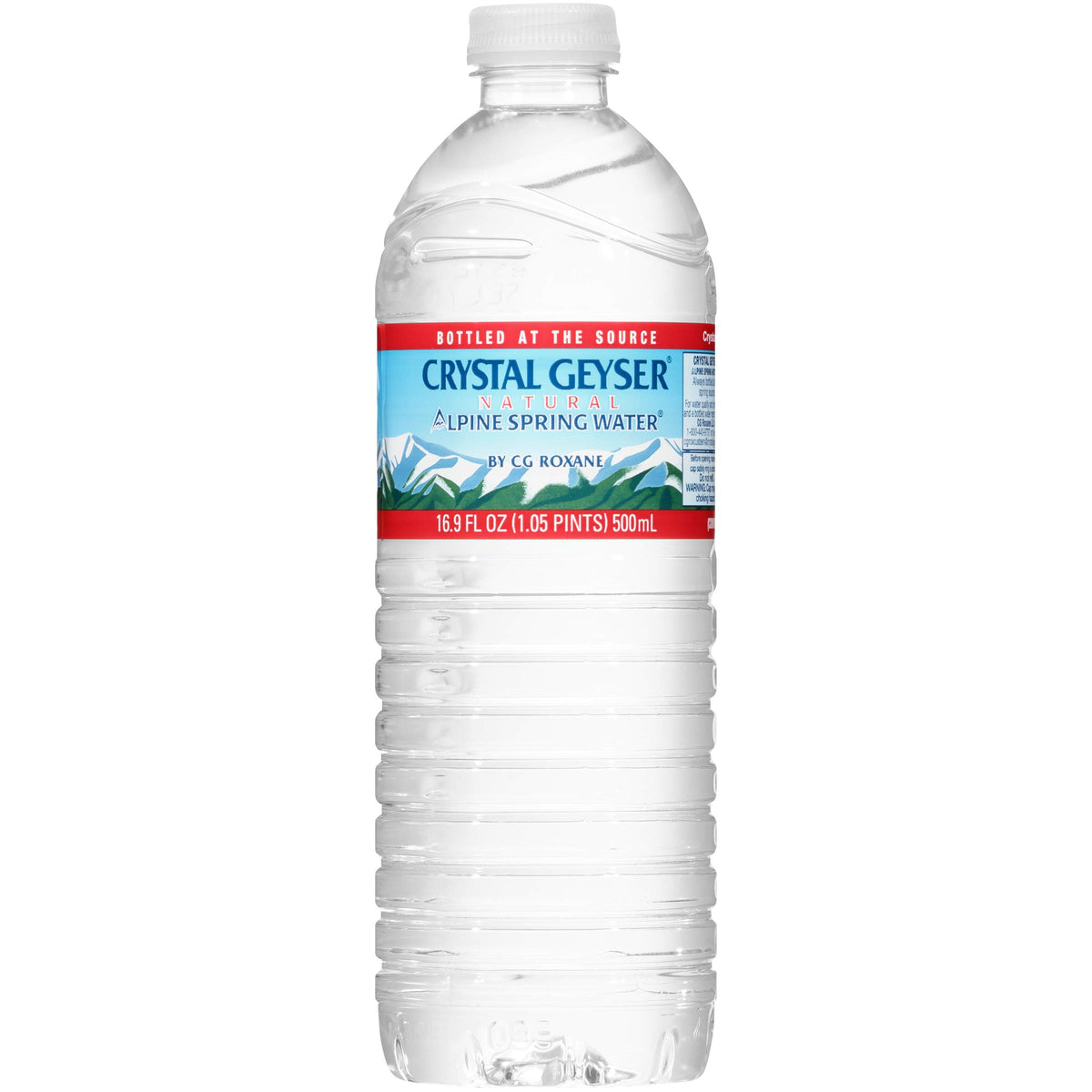 Crystal Geyser Natural Alpine Spring Water, Drinking Water Bottled at the Source, 16.9oz Bottles, 24-Pack