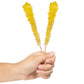 Yellow Rock Candy Sugar Sticks - Banana Flavored - 144 Individually Wrapped Bulk Candy