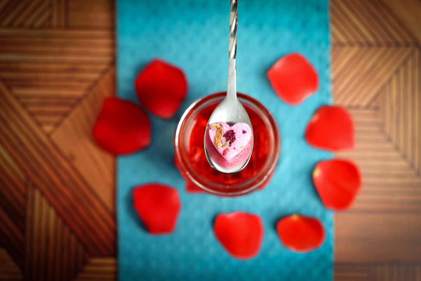 Bear Necessities Gourmet Rose Infused Sugar Cubes with Edible Rose Petals - 70g Jar - Perfect for Tea, Coffee & Cocktails