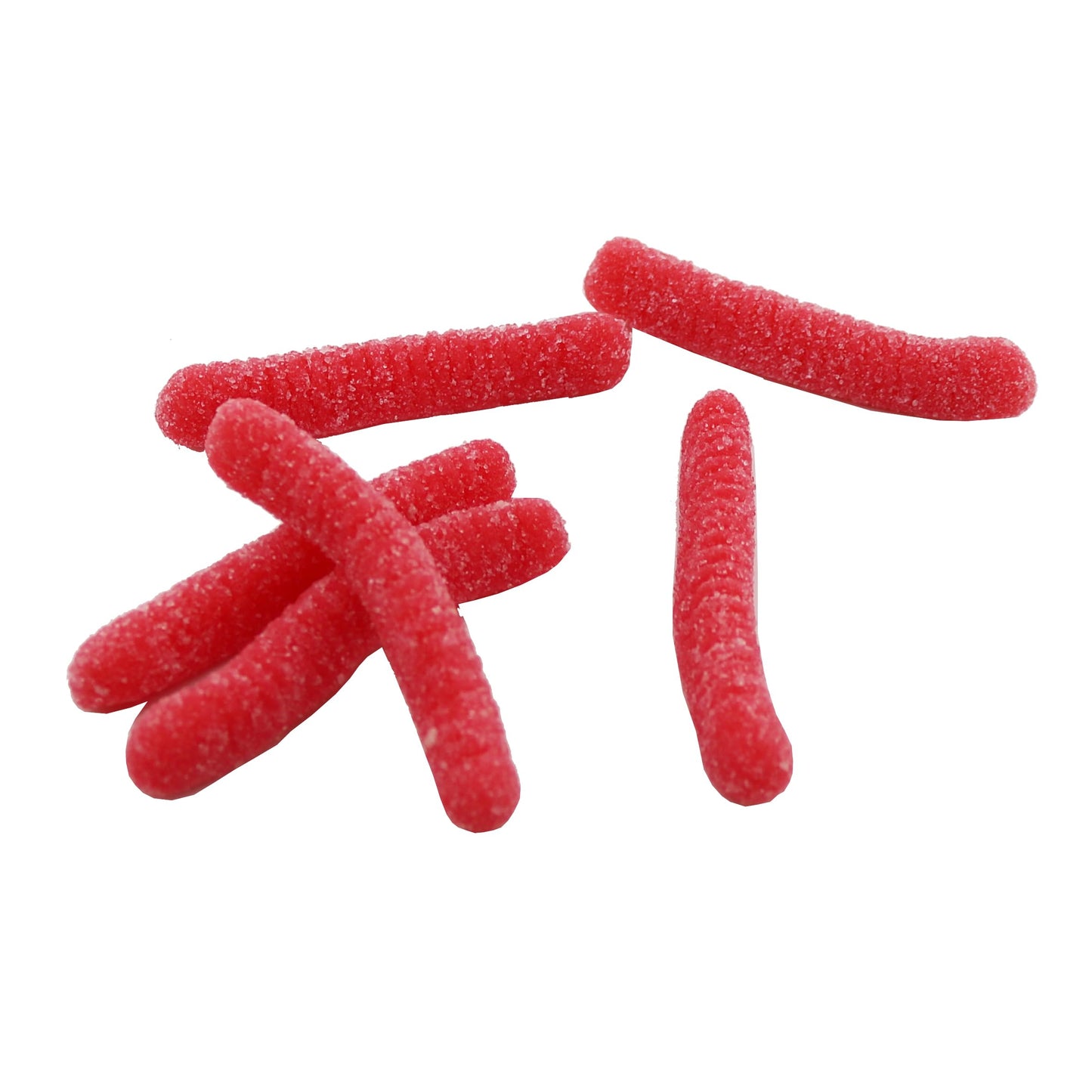 Firstchoicecandy Sweet & Sour Gummy Worms, Multi Flavors And Solid Colors (1 Pound, Sour Red Strawberry)
