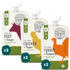 Serenity Kids 6+ Months Baby Food Pouches Puree - Bpa-Free Meats & Herbs - Organic Baby Food Puree With Meat & Veggies - 3.5 Oz, 6 Pack