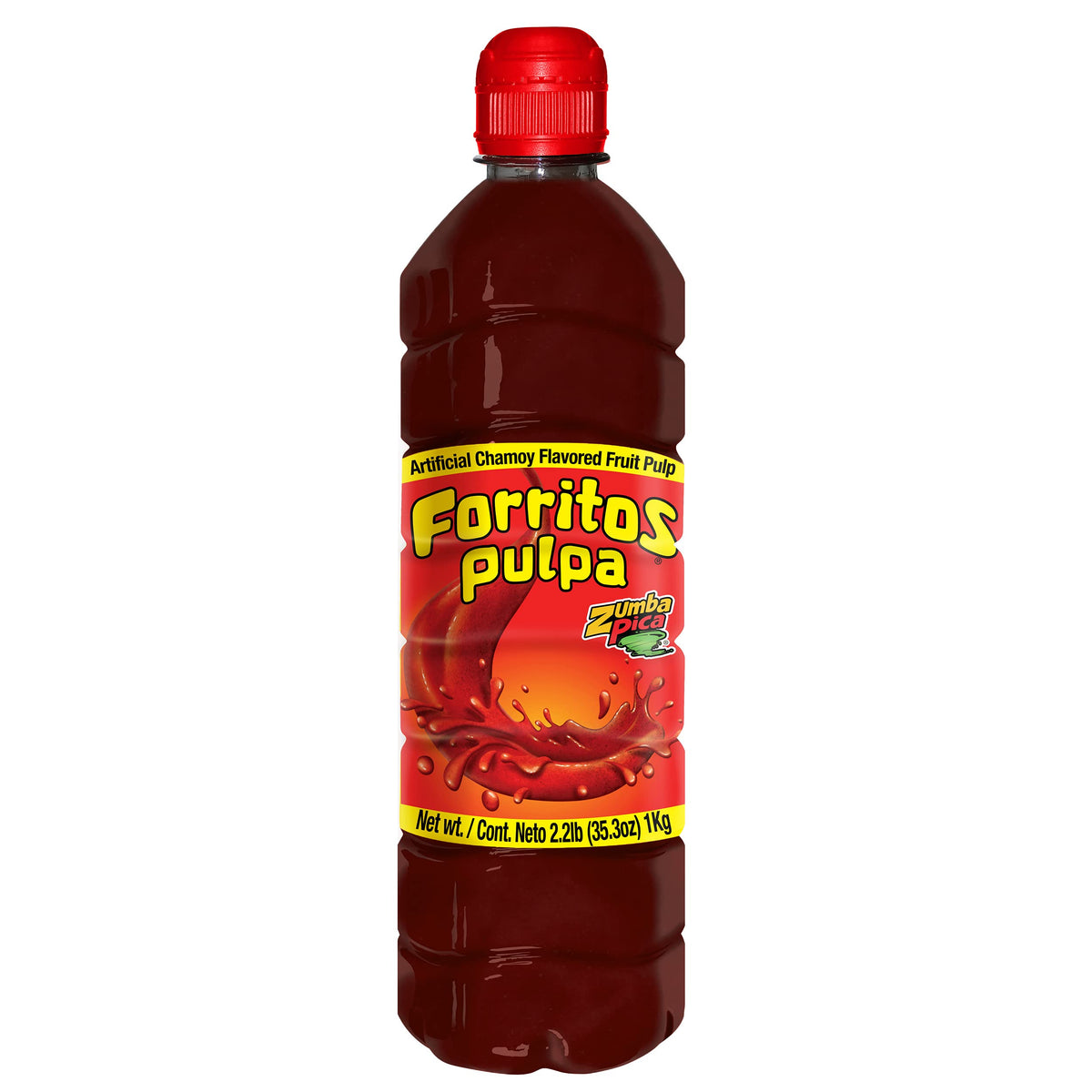 Zumba Pica Forritos Pulpa Chamoy Sauce 2.2lb (1kg) - Chamoy Candy - Chamoy Rim dip for Fruit - Chamoy Rim Paste - Chilito Chamoy
