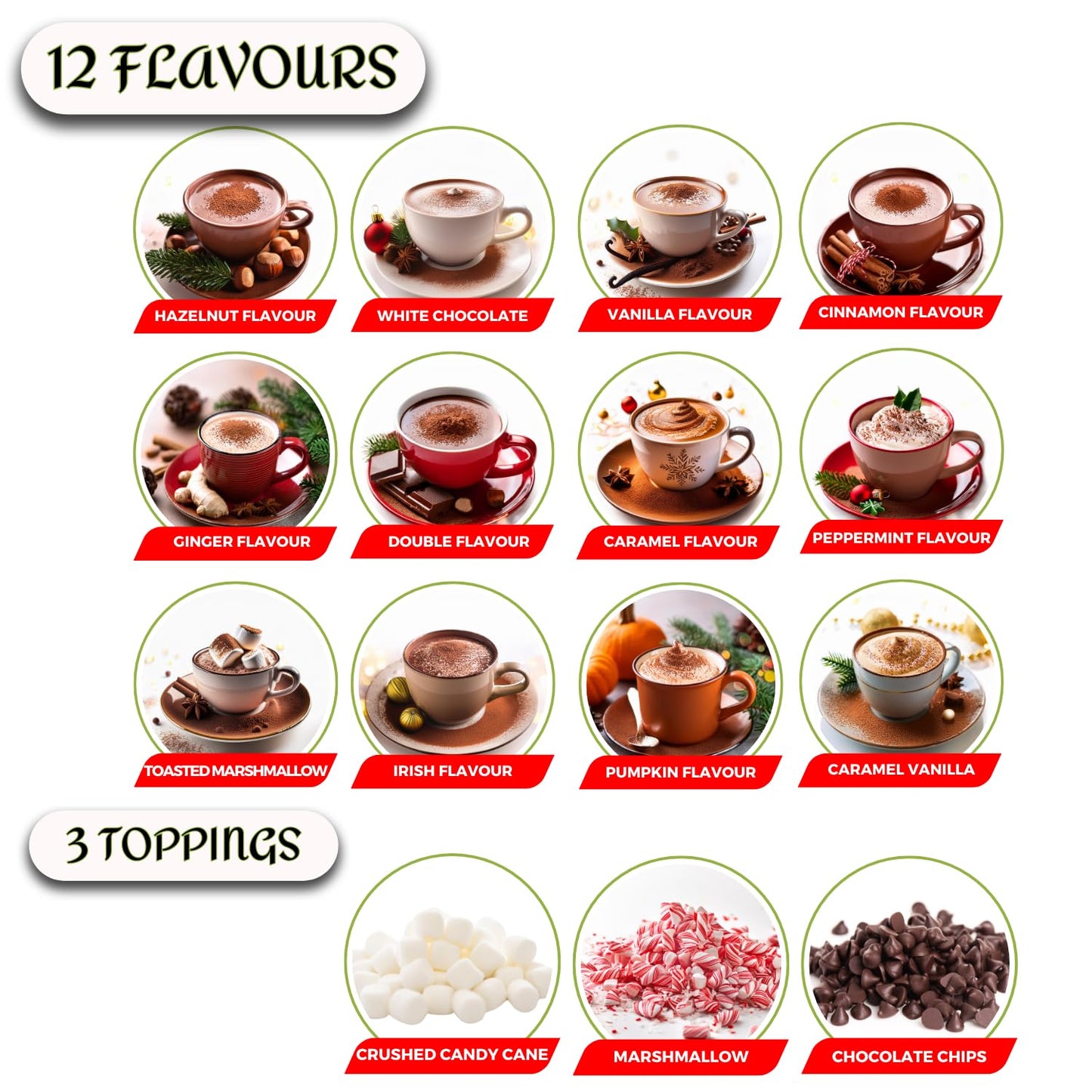 Hot Chocolate Advent Calendar 2025 - Gourmet Luxury 24 Hot Chocolate S Variety Flavours - Food Advent Calendars Gifts Set For Men Women Children