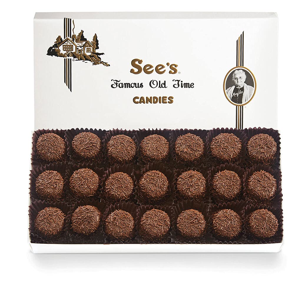 Sees Candies Milk Bordeaux 1 lb White Wrap Chocolates