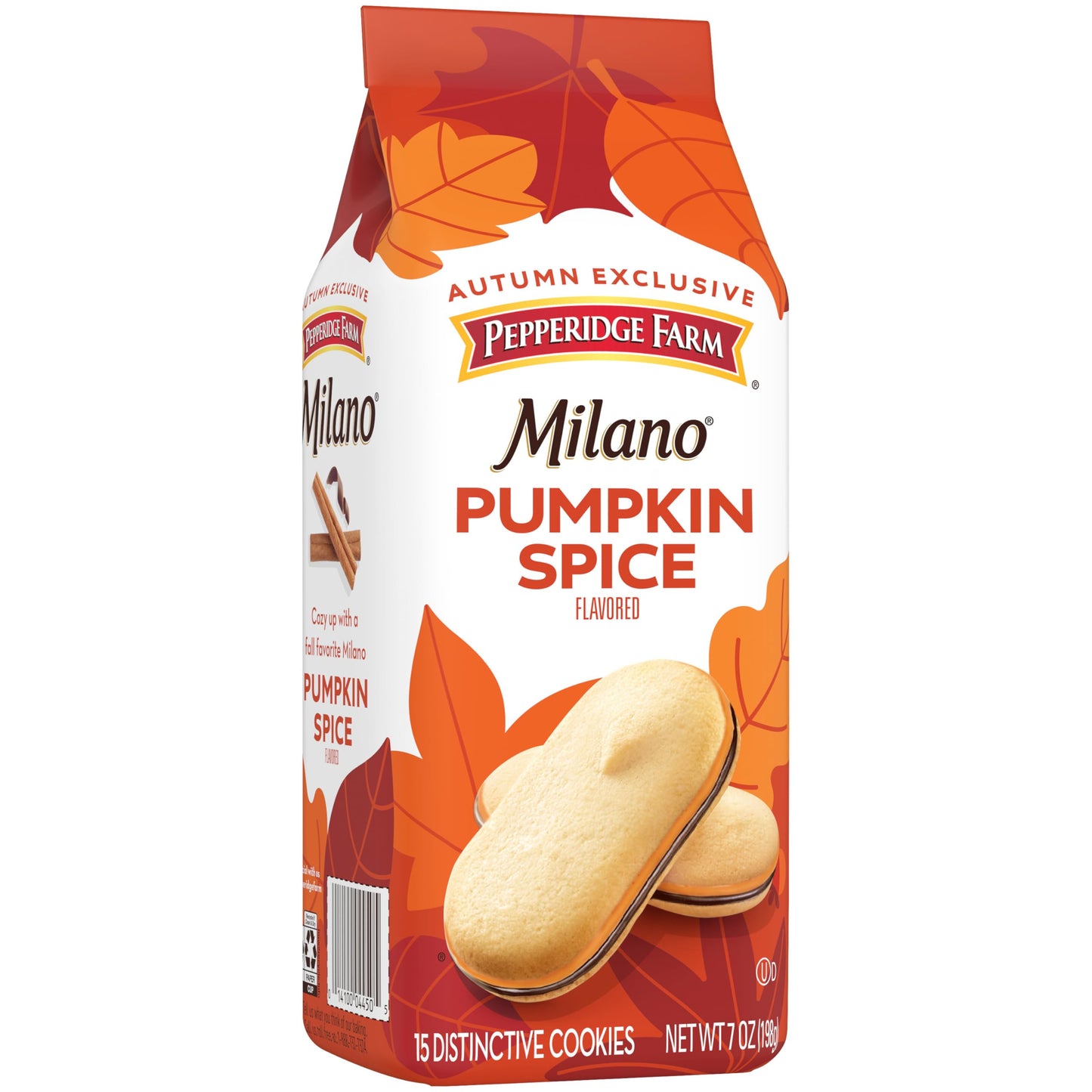 Pepperidge Farm Milano Pumpkin Spice Flavored Cookies, 7 Oz Bag
