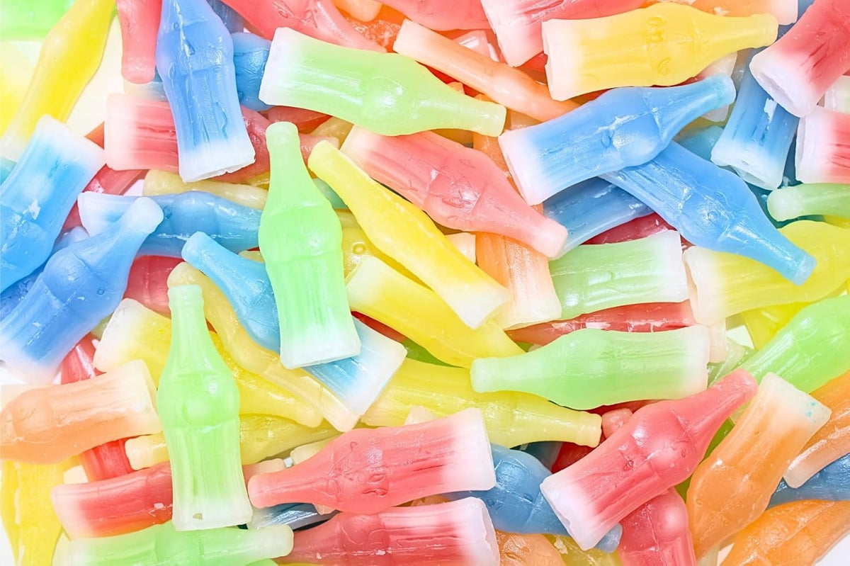 LYZAS SWEETS &   Wax Bottle Candy - 1 LB Retro Nostalgic Candy - 7x11x2 Bulk Bag