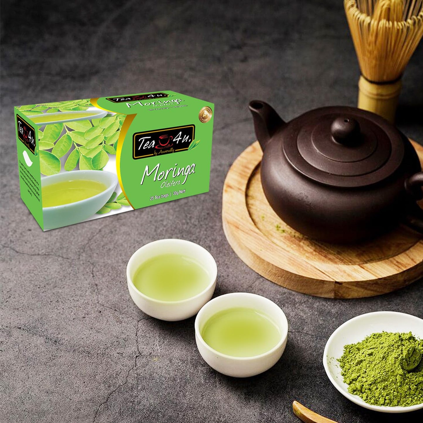 TEA 4U Moringa Oleifera Energy Tea - 25 Count Sealed Tea Bags, Flavorful Blended Distinct Flavors