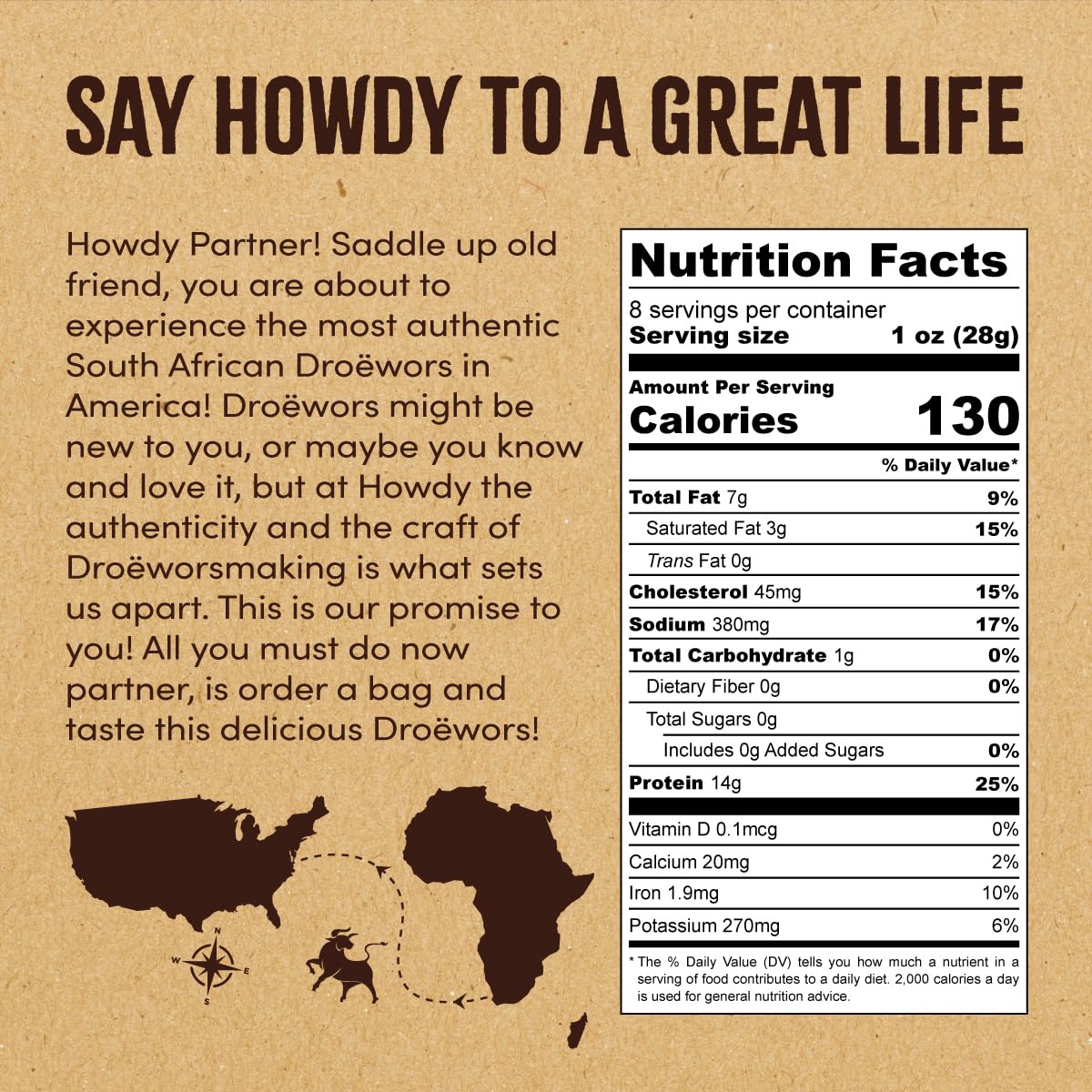 Howdysnax Handcraft Authentic Small Batch Drowors Beef Sticks Sugar Free, Soy Free, Paleo & Keto Friendly Snack