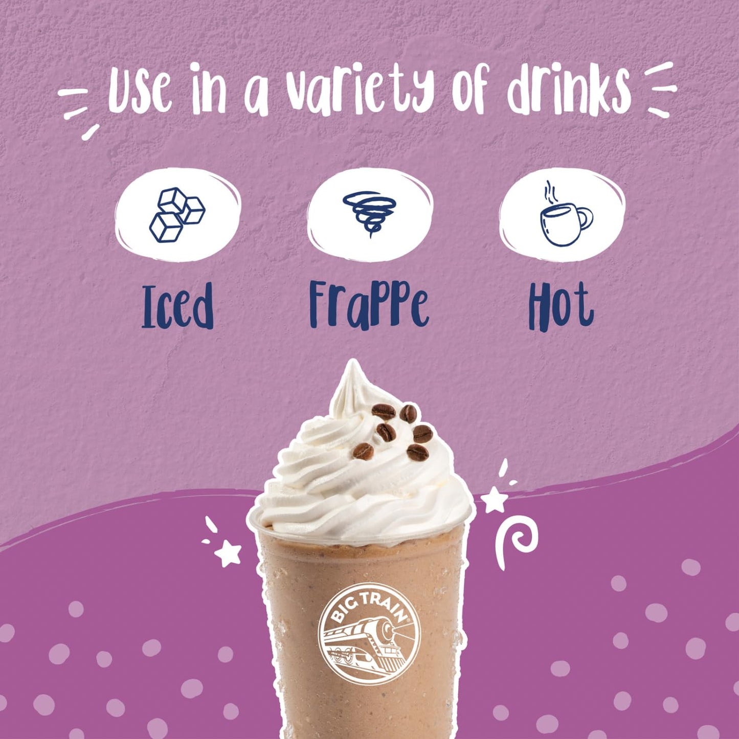 Big Train Blended Ice Coffee, White Chocolate Latte, 3.5 Pound, Powdered Instant Coffee Drink Mix, Serve Hot Or Cold, Makes Blended Frappe Drinks