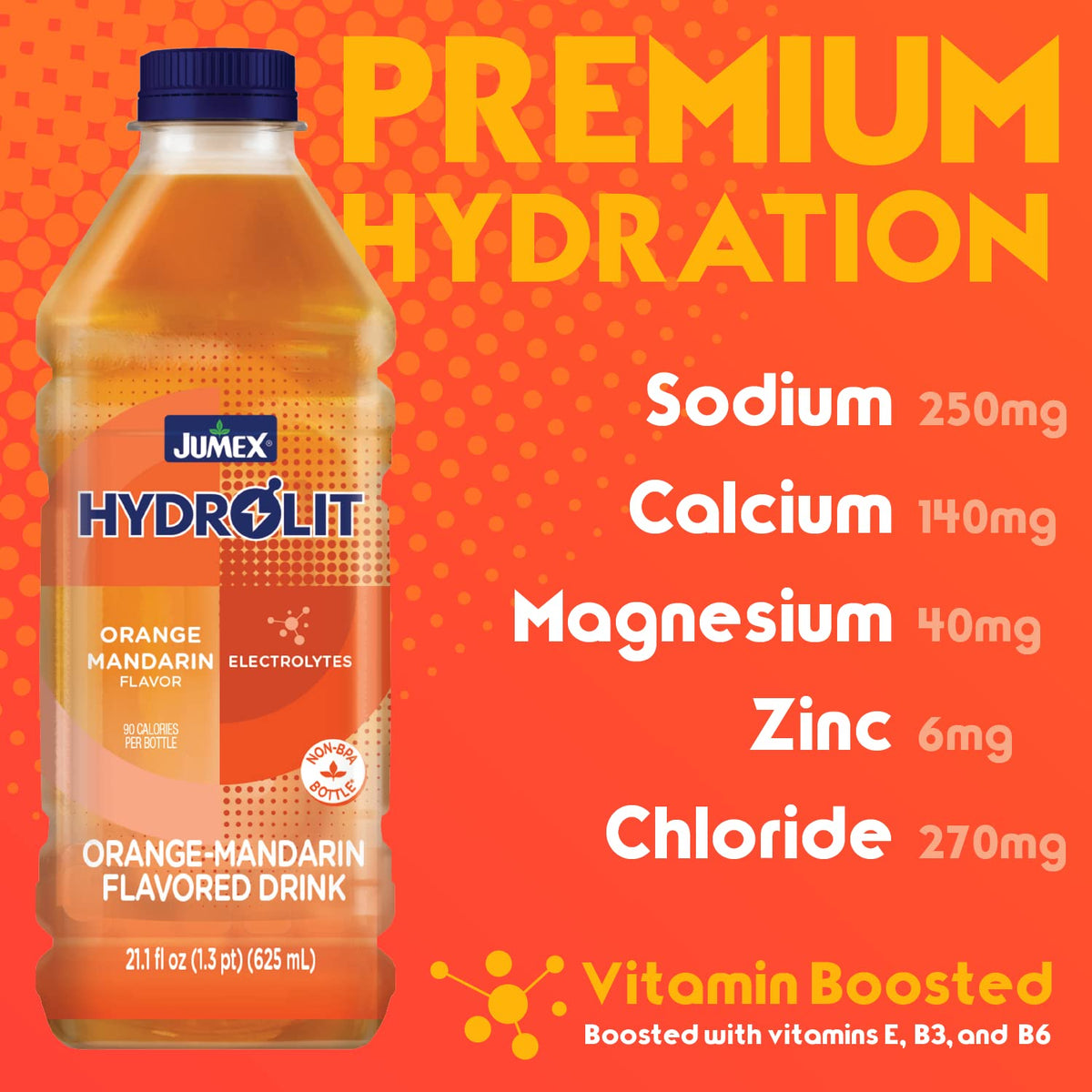 Jumex Hydrolit Orange-Mandarin Flavor 21.1 Fl Oz