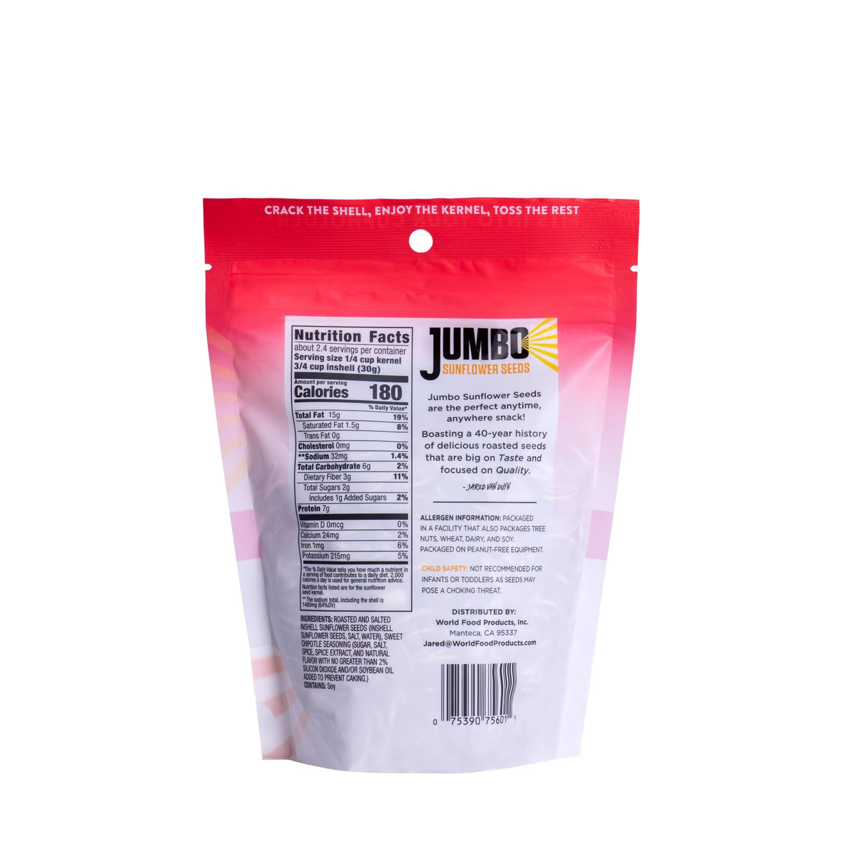 Jumbo Sunflower Seeds Sampler Pack - Original, Ranch, Pepper, Bbq, Chipotle, No Salt (11 Bags)