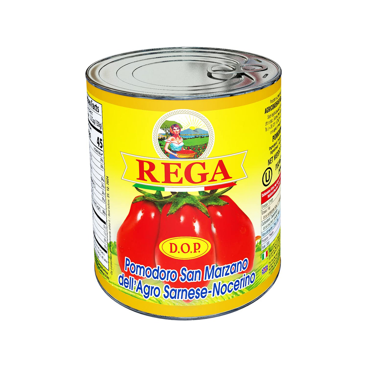 San Marzano Dop Authentic Whole Peeled Plum Tomatoes - 28 Oz Cans (Pack Of 6)