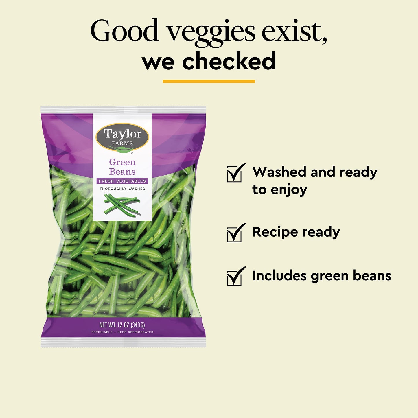 Taylor Farms Green Beans 12oz