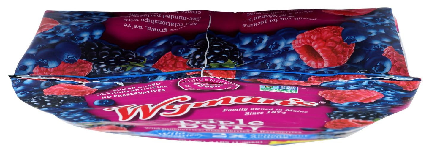 Wymans Triple Berry, 3 lb (Pack of 1) - Wild Blueberries, Blackberries & Raspberries