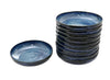Soba Monogatari Soba Doro, Navy Blue, Sand 7.0 Shallow Pot, 10 Pieces