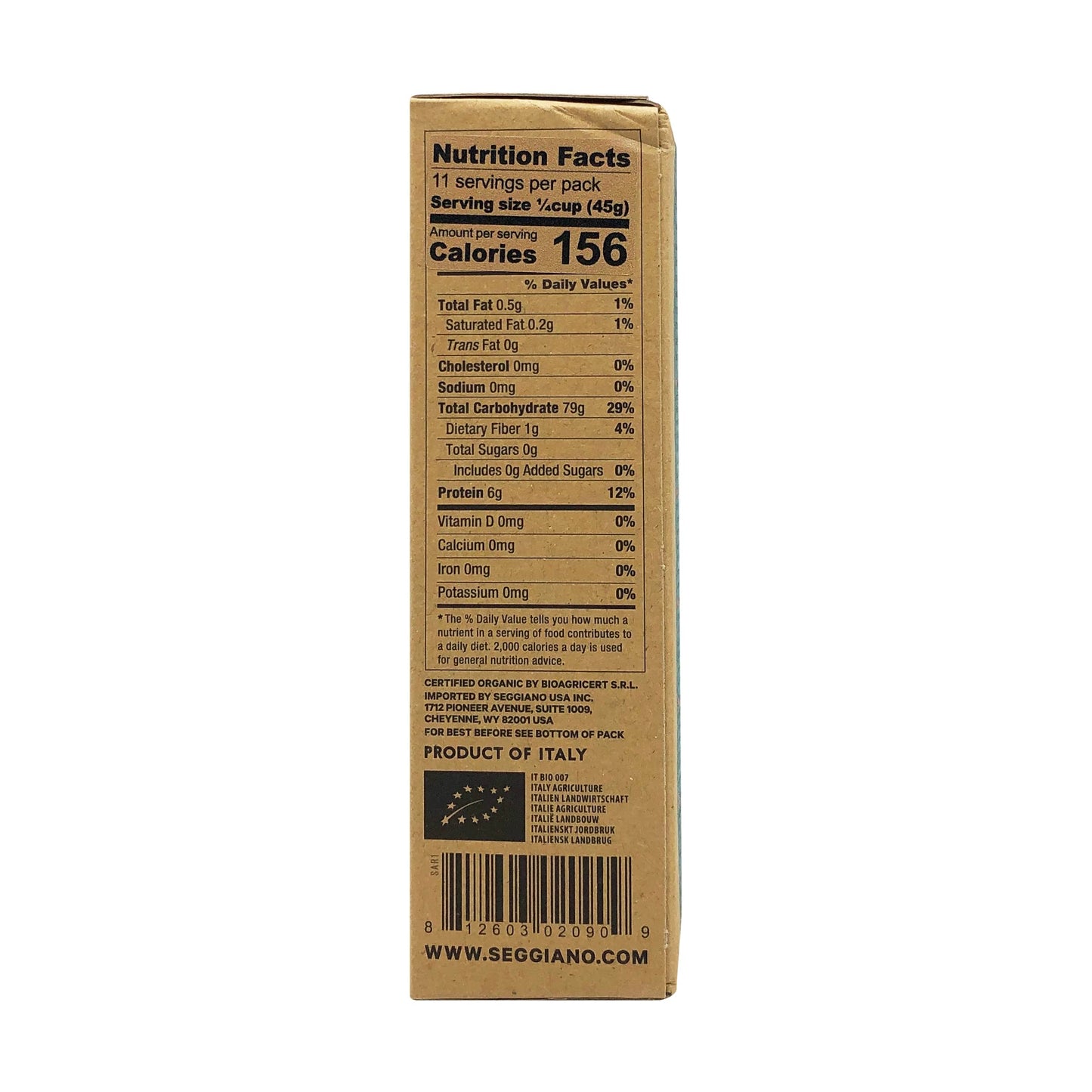 SEGGIANO Organic Arborio Rice, 17.6 OZ