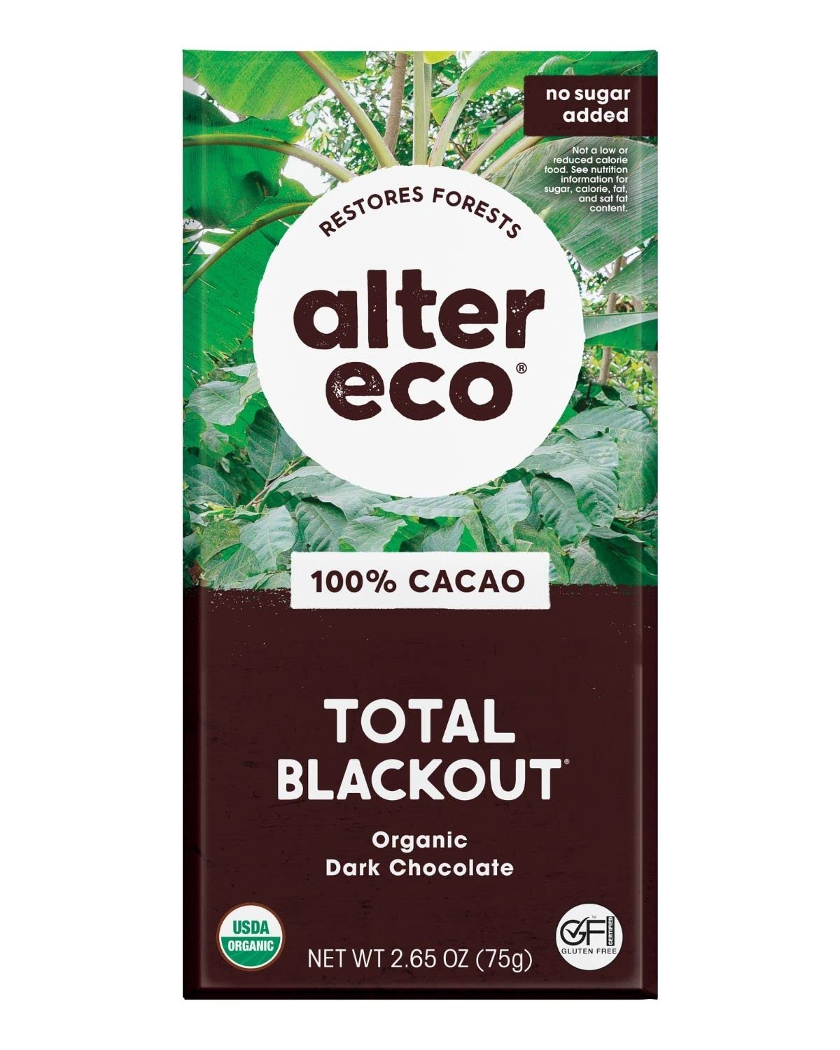 Alter Eco Dark Chocolate Bars, Fair Trade, Organic, Non-GMO, Gluten Free, 2.65 Ounce