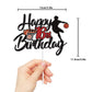 LINGBOOM Basketball Cake Topper - 16th Birthday Decoration for Boys, Sport Theme, Model C-16th Basketball-Black