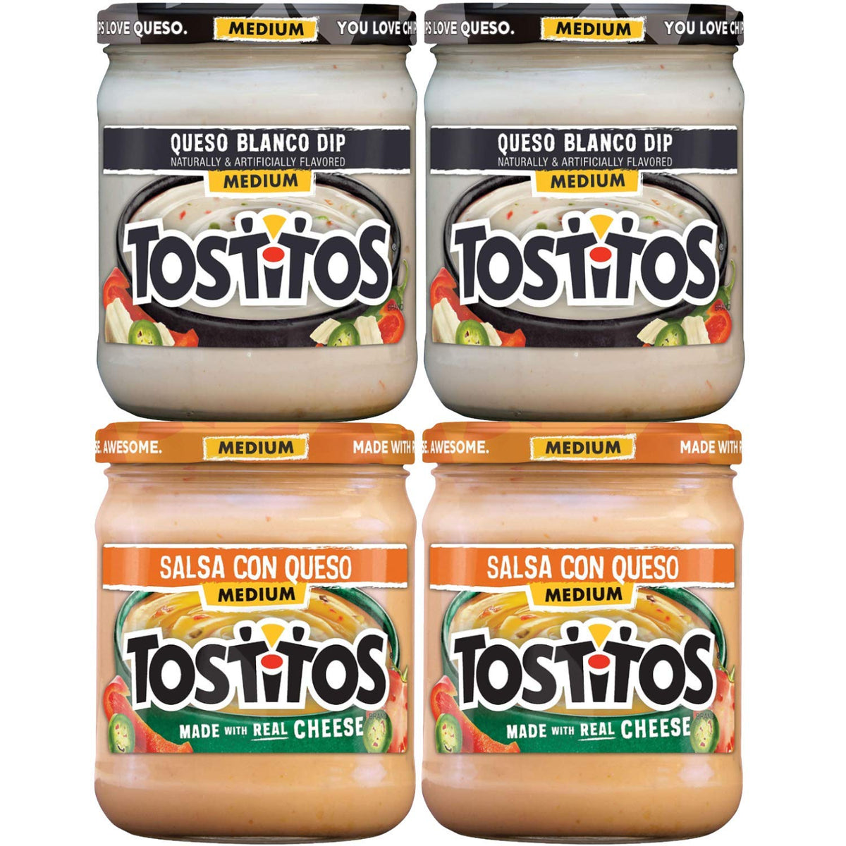 Tostitos, Queso Variety Pack, 11.25 Ounce (Pack Of 4)