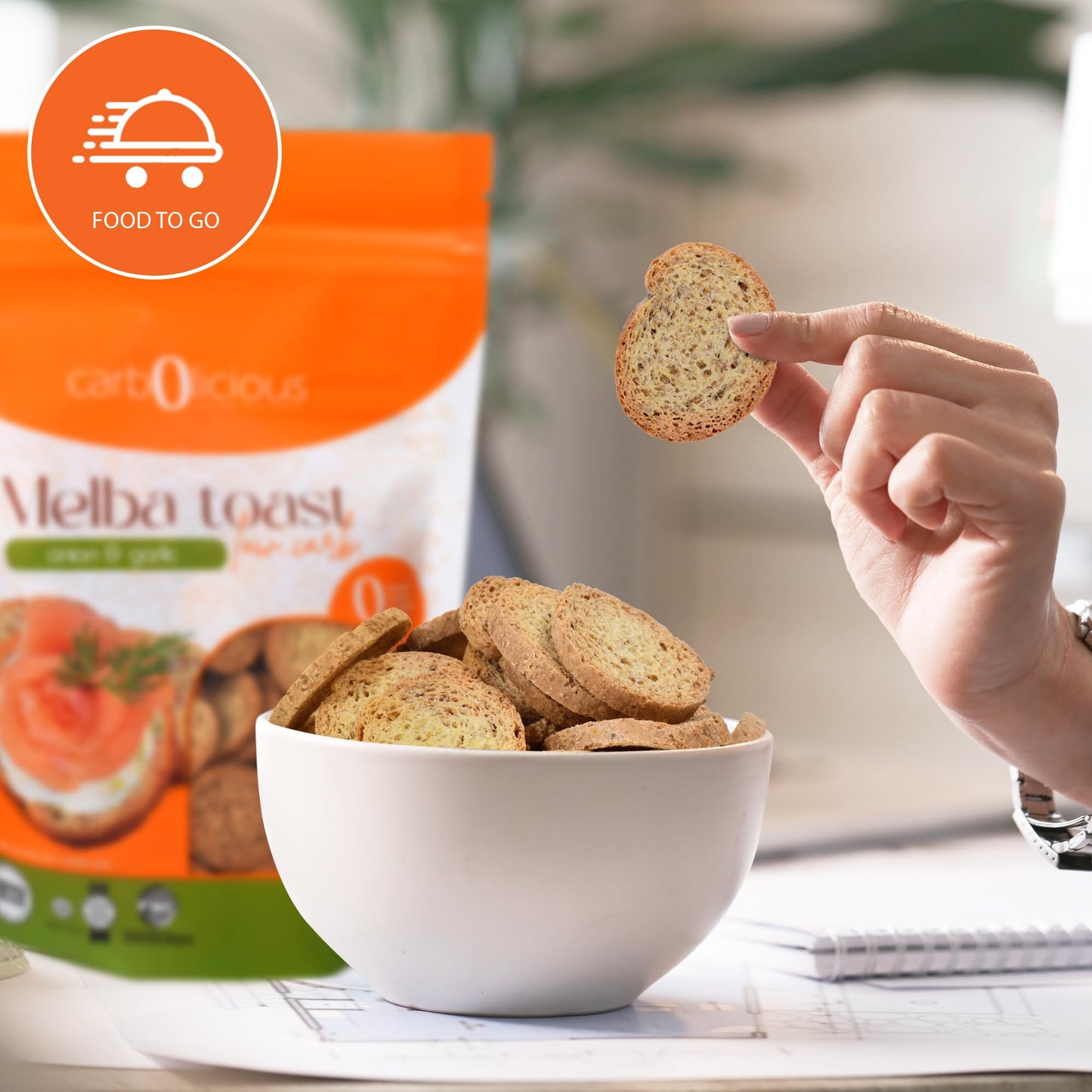 Low Carb Melba Toast (ONION & GARLIC) 4 oz.