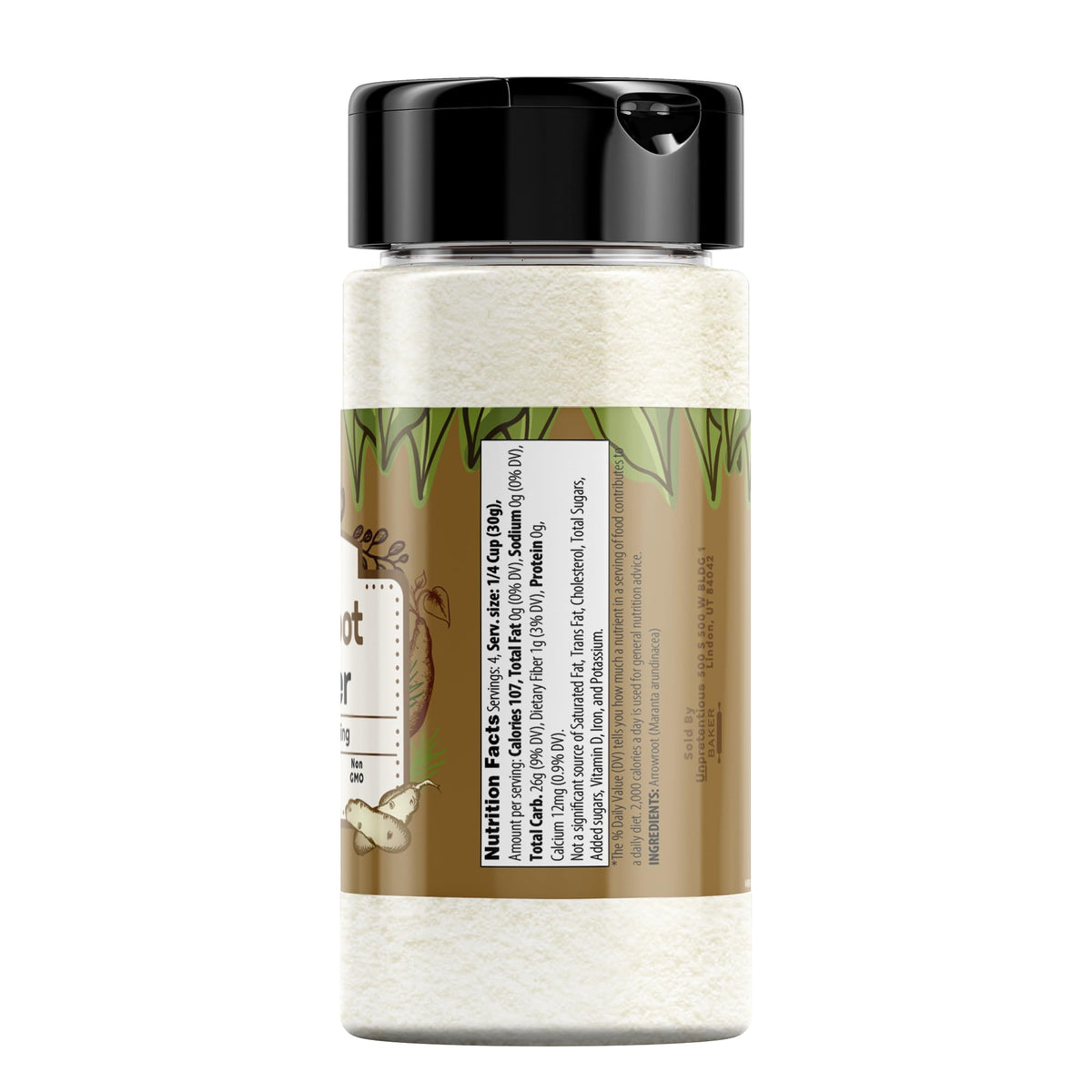 Unpretentious Arrowroot Powder, 1 Cup, Raw, Non-GMO & Gluten-Free, Paleo Friendly