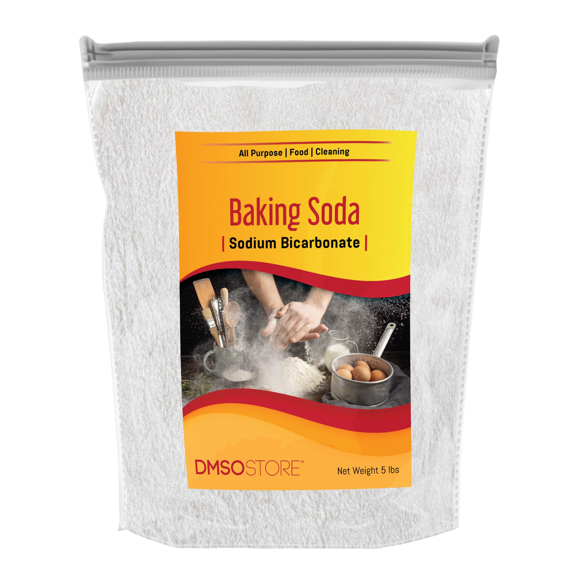 Baking Soda 5 lbs. Pure Sodium Bicarbonate Versatile Kitchen Essential for Baking, Cleaning, and More! Perfect for Cooking, Deod