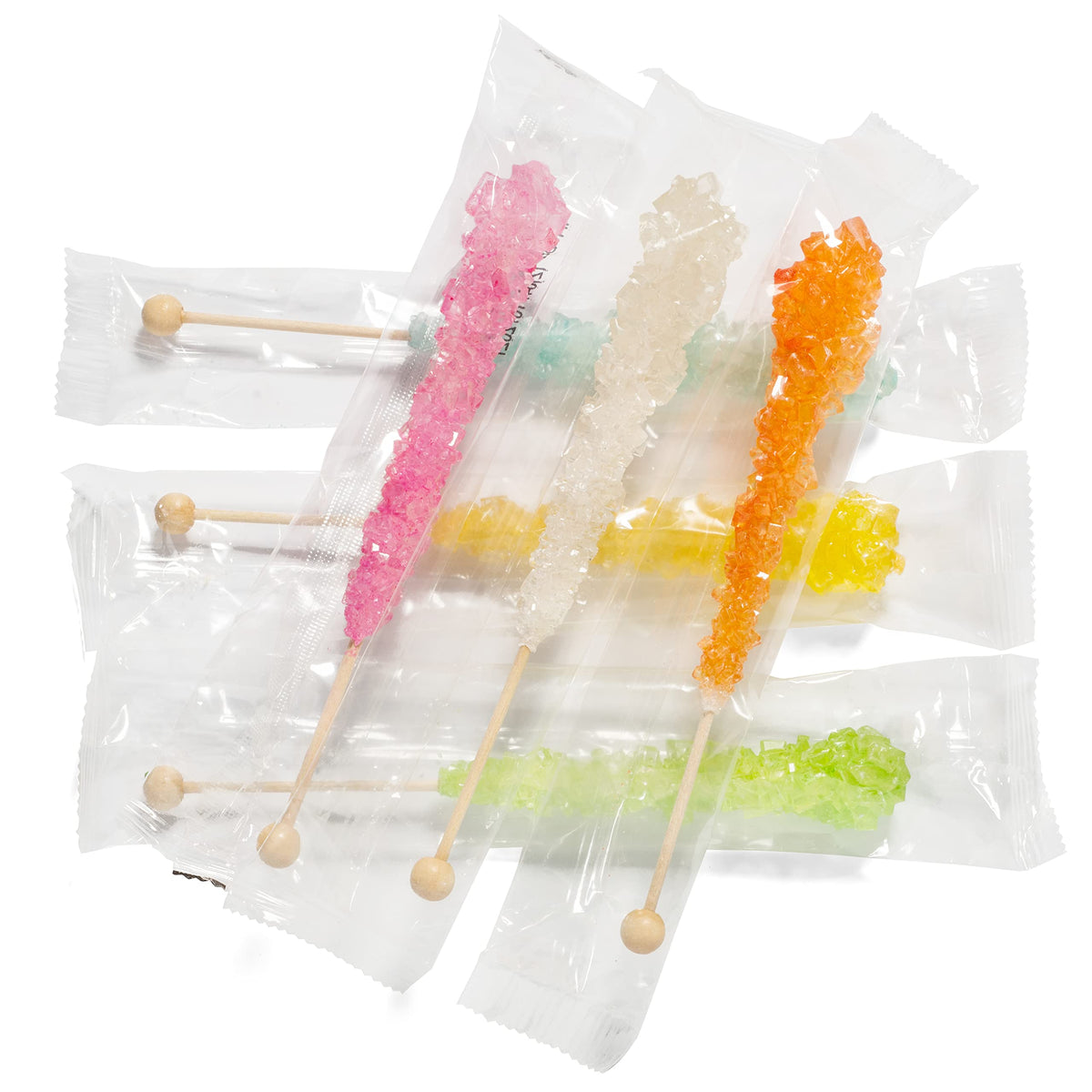 Candy Envy - Easter Rock Candy Sugar Sticks - 36 Individually Wrapped Treats - Pastel Colors