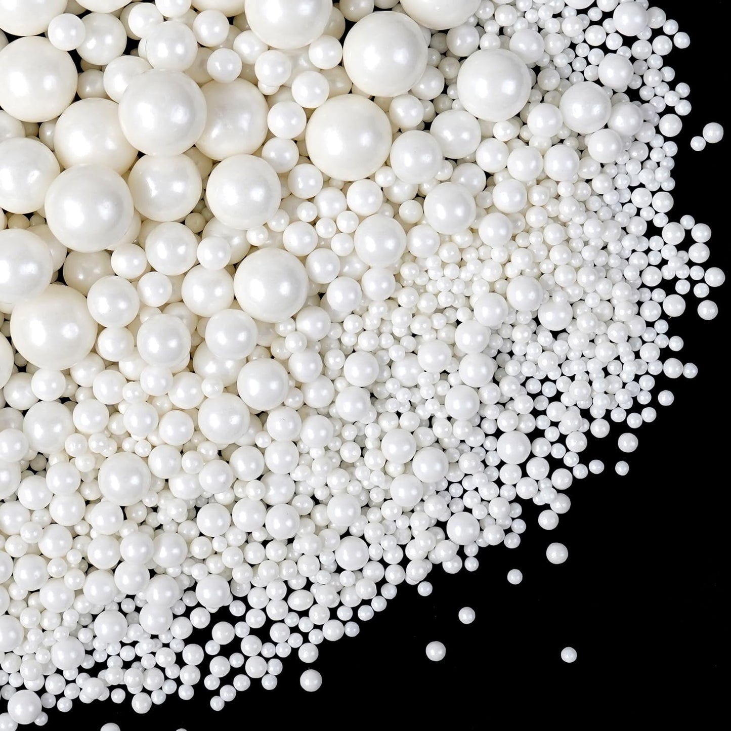 Joyvitas Edible White Pearl Sugar Sprinkles for Cake Decorating, 150g/5.29oz, Perfect for Cupcakes and Parties