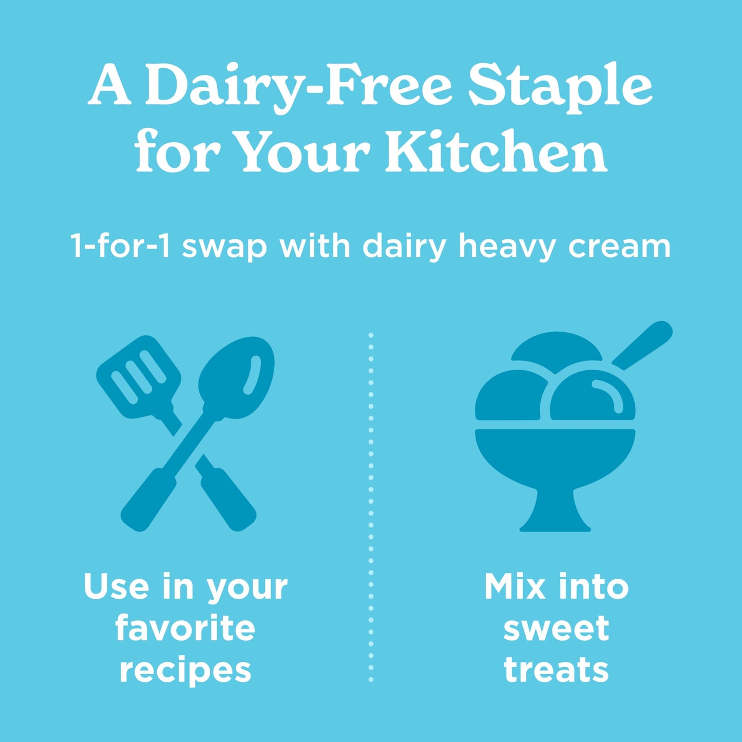 Califia Farms - Heavy Whip Cream Dairy Free Substitute 16.9 Oz, Soy Free, Plant Based, Vegan, Non GMO, Sugar Free, Heavy Whippin