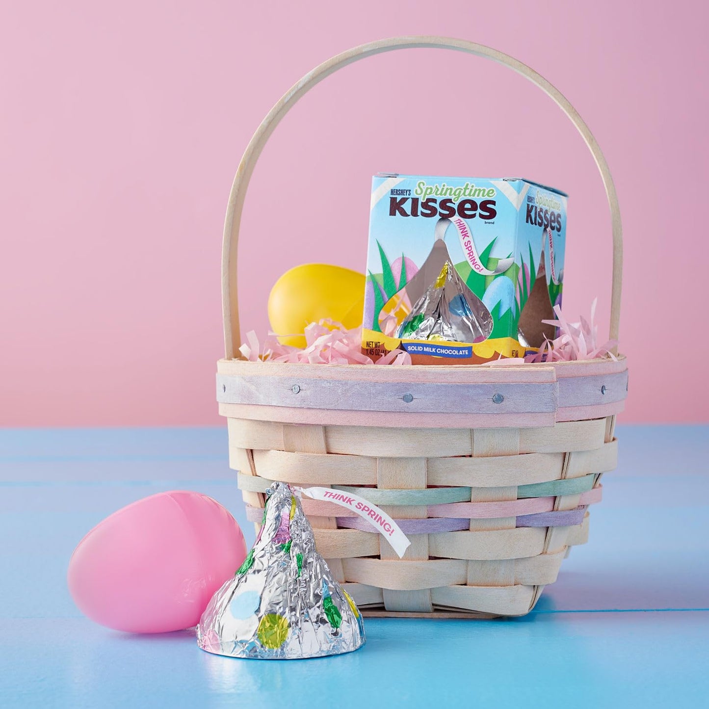 HERSHEY S KISSES Solid Milk Chocolate, Easter Candy Gift Box, 1.45 oz (12 Pack)