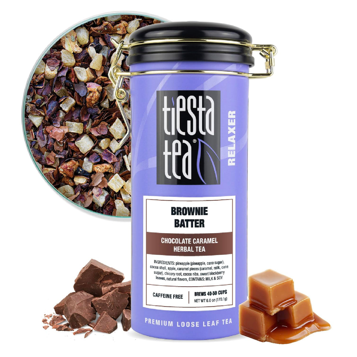Tiesta Tea - Brownie Batter - Chocolate Caramel Herbal Tea - Loose Leaf Tea Blend - Non-Caffeinated Herbal Tea - Make Hot Or Ice