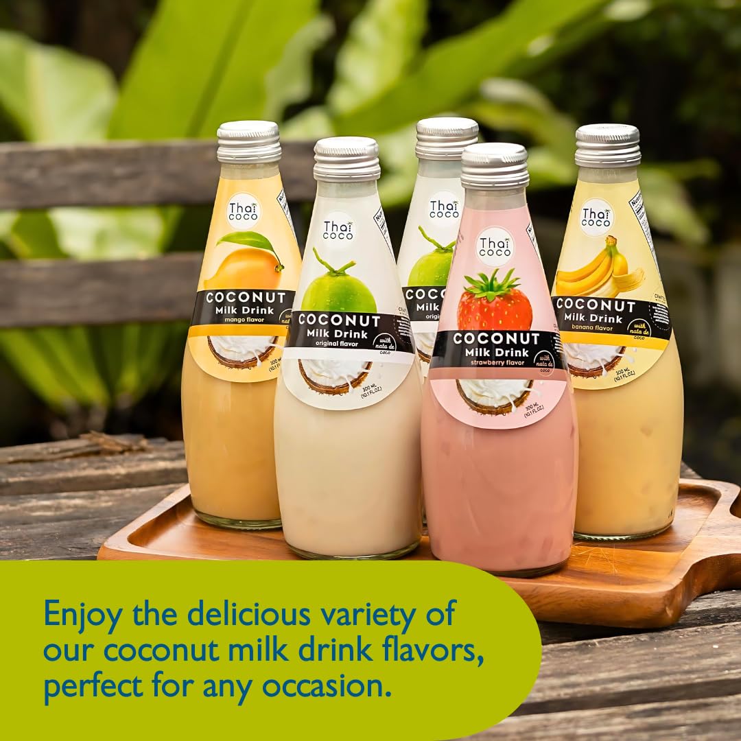 Thai Coco - Original Coconut Milk Drink with Nata De Coco - 9.8 fl. oz. 12 Pk
