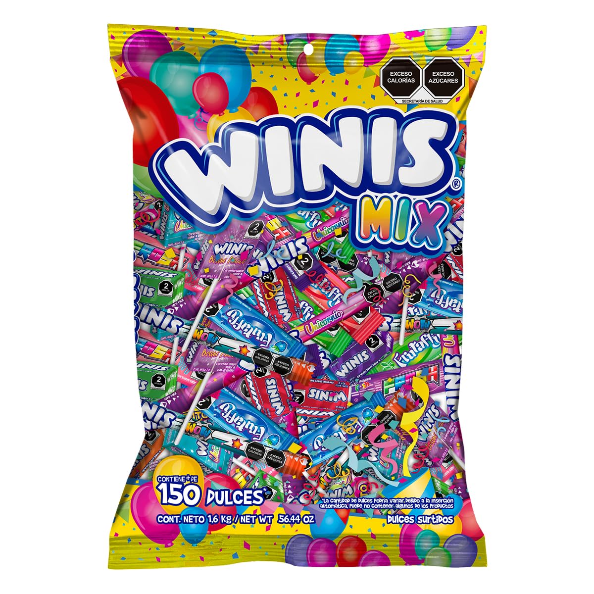 Bulk Taffy Candy Mix - 3.6 Lbs - 150 Individually Wrapped Party Candy - Easter Candy Assortment - Winis Mix Variety Of Mexican C