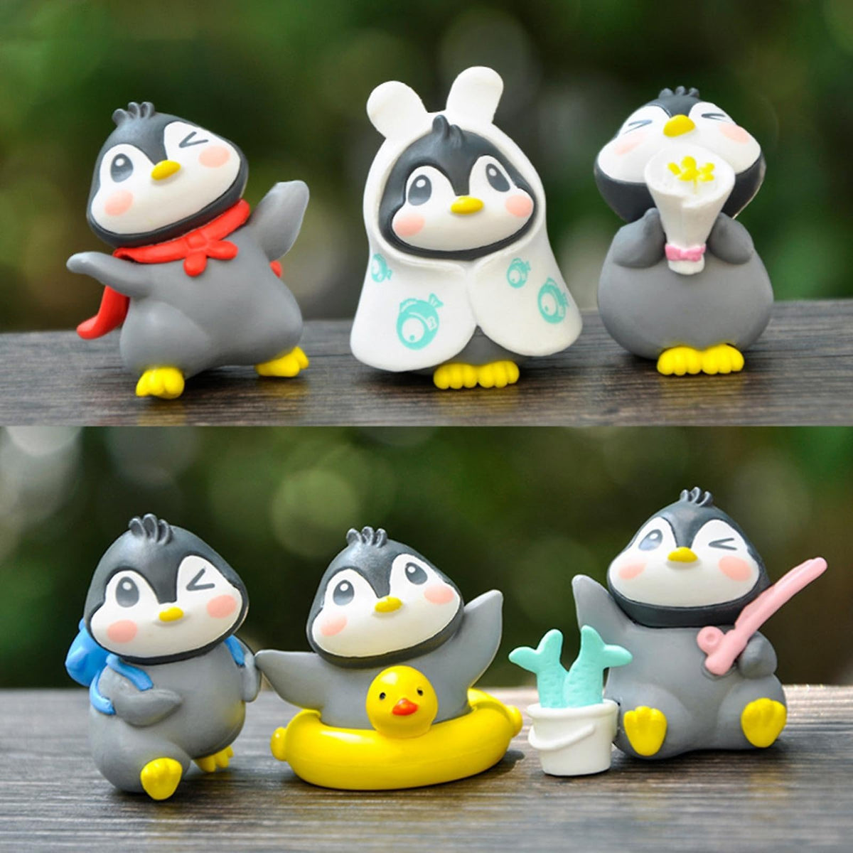 SATYAM KRAFT 1 Set of resin Penguin Miniature for Home Decor, Rakshabandhan, Bedroom, Living Room, Office, Restaurant Decor, Fig