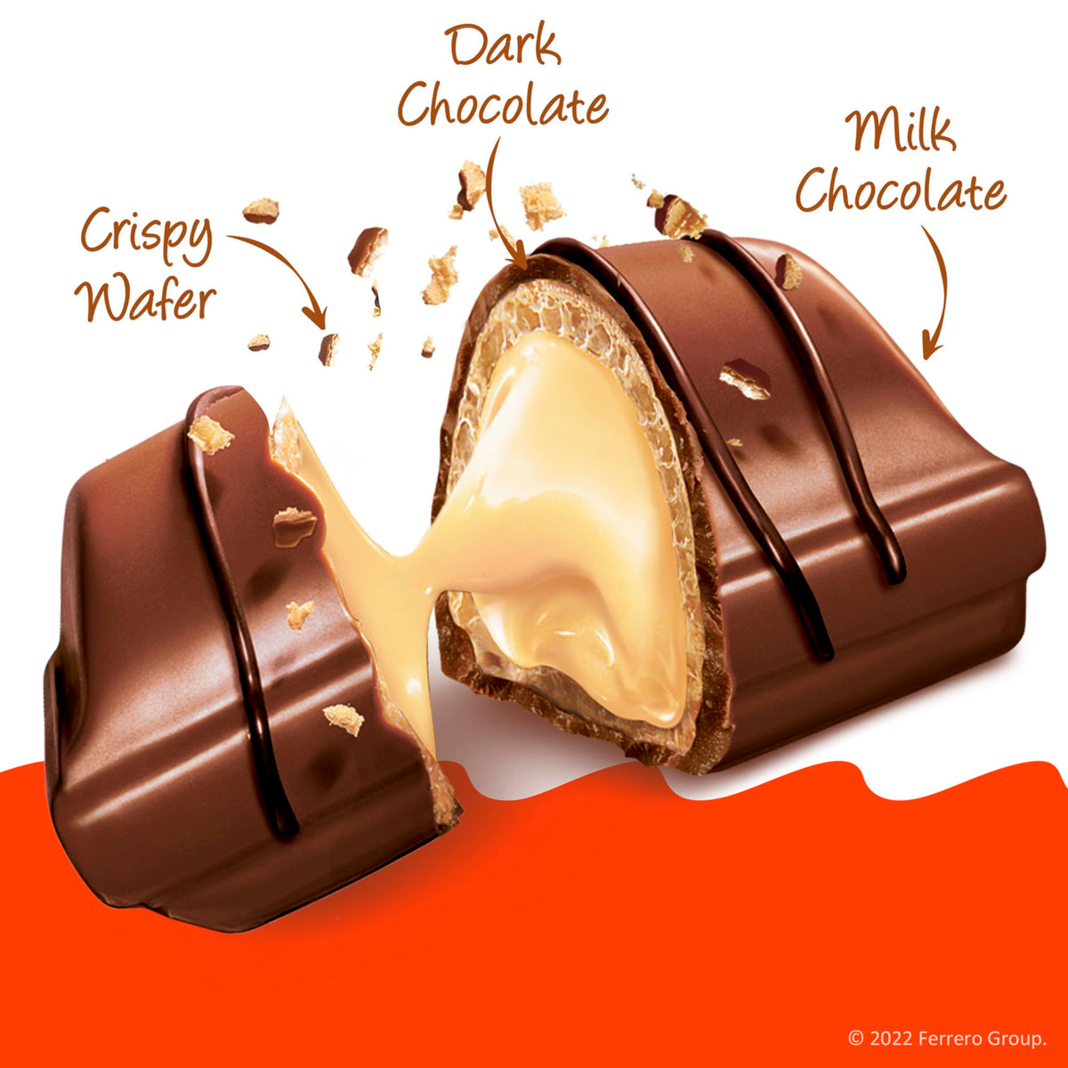 Kinder Bueno Mini, Milk Chocolate and Hazelnut Cream, Individually Wrapped Chocolate Bars, Share Size, 5.7 oz