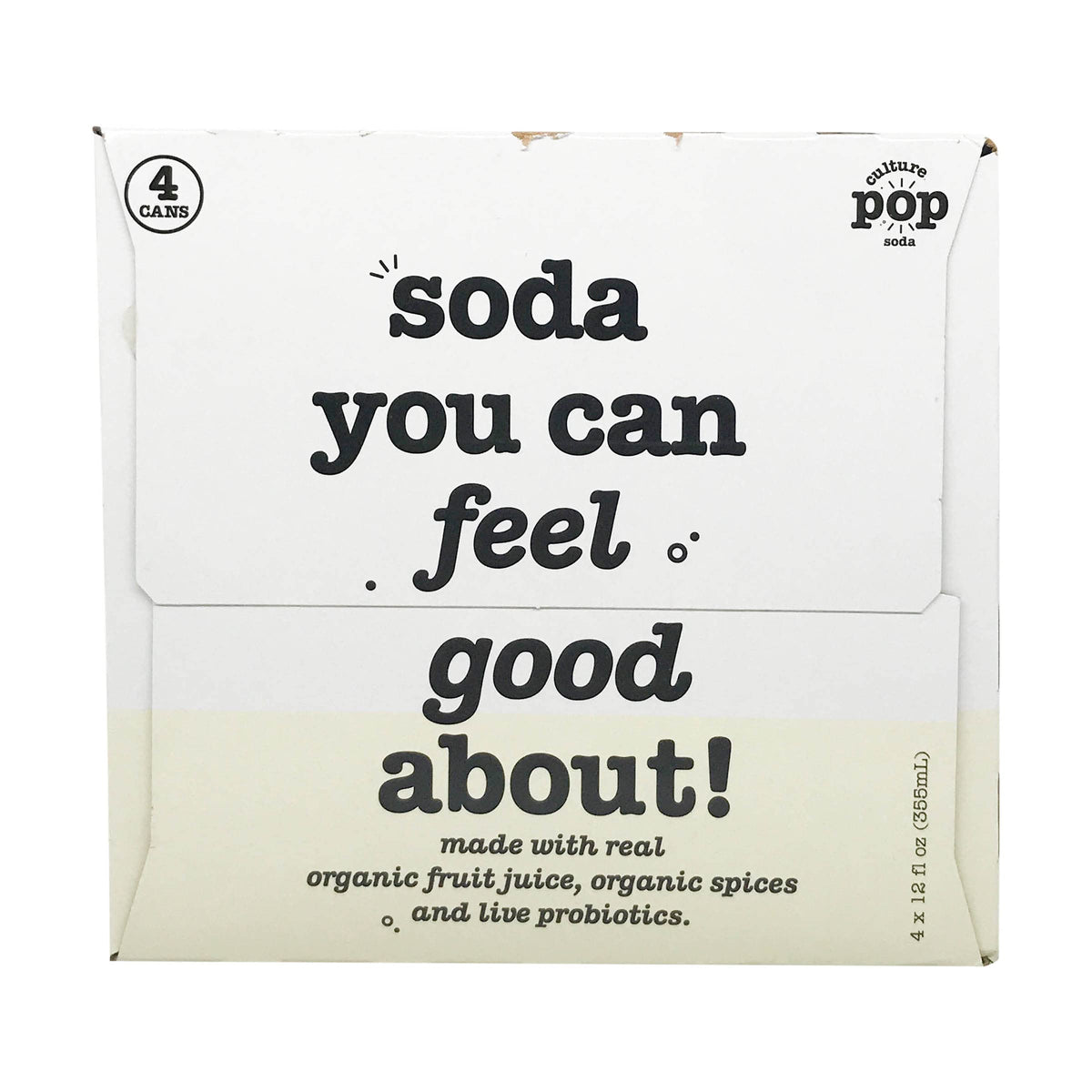 Culture Pop Soda Pink Grapefruit Probiotic Soda 4pk, 12 FZ