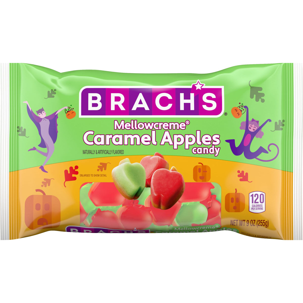 Brachs Mellowcreme Caramel Apples, Halloween Candy, 9 oz Bag