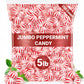Jumbo Peppermint Candy Balls  5 Pound Bulk Peppermint Hard Candy  Approx 250 Individually Wrapped Mint Balls for Christmas Candy Jars  Office Bowls  and Holiday Party Favors.