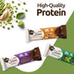 NuGo Slim Dark Chocolate Crunchy Peanut Butter, 17g Vegan Protein, 3g Sugar, 7g Fiber, 180 Calories, Low Net Carbs, Gluten Free,