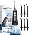 Cordless Water Flosser For Teeth  Gum Cleaning Dental Pick, 6 Tips Included, 4 Cleaning Modes, Ipx7 Waterproof, Rechargeable Wit