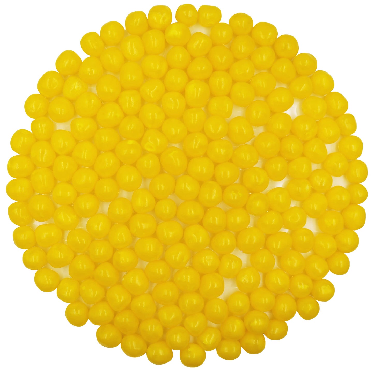 Sour Chewy Fruit Candy Balls (Yellow Lemon, 1 Pound)
