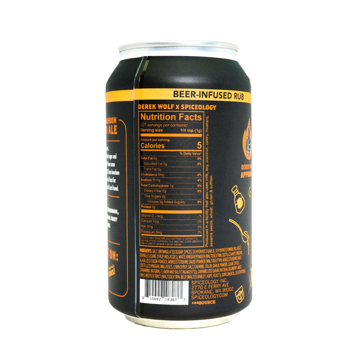 Spiceology malt-inspired-Infused Barbecue Rub - Sticky spirit-inspired flavor Brown Ale - 8 oz Can - Ideal for Pork, Vegetables, Sauces, and Marinades