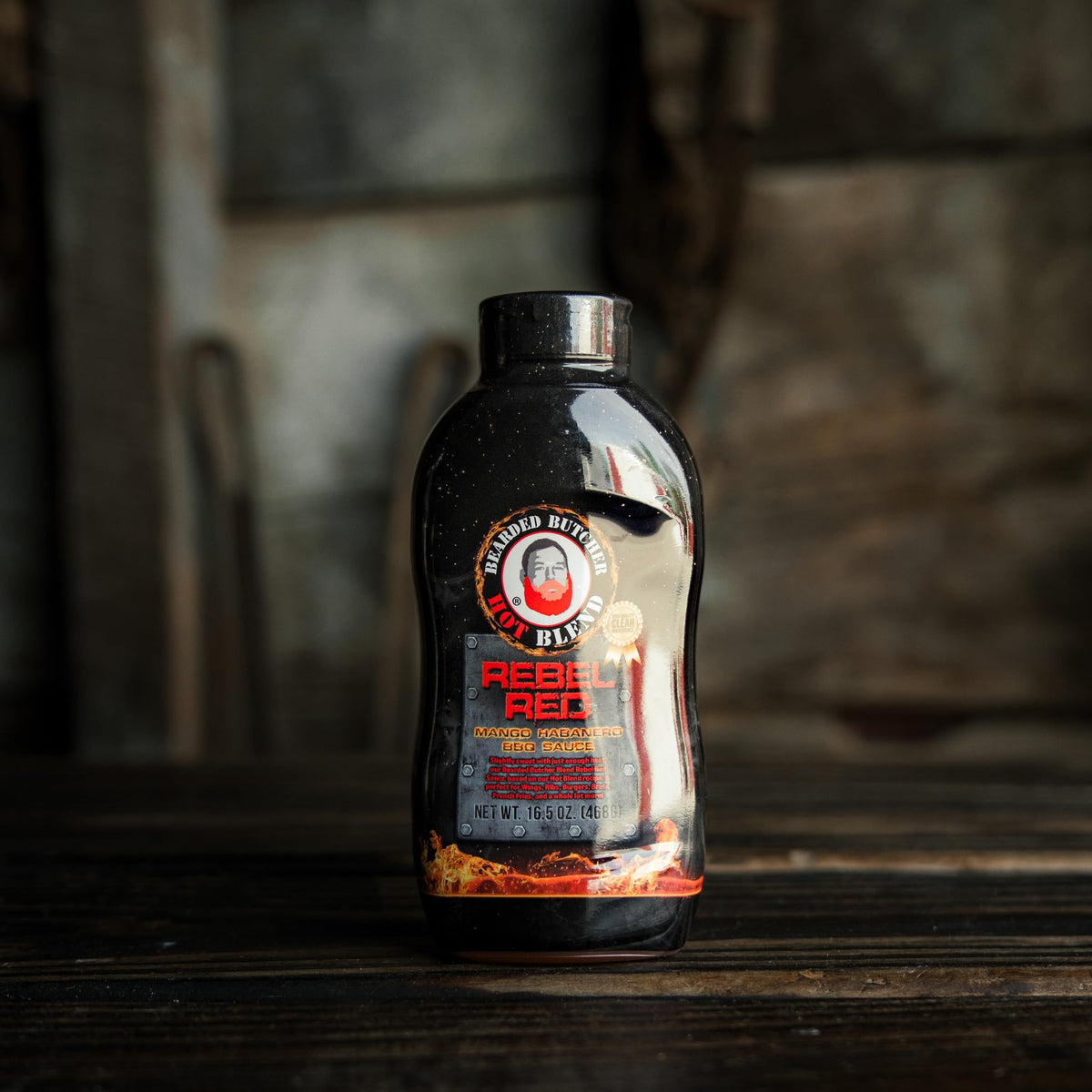 Bearded Butchers Rebel Red Bbq Sauce 16.5 Oz - Mango & Habanero, Sweet & Spicy, Gluten Free, No Msg, Natural Ingredients, Perfec