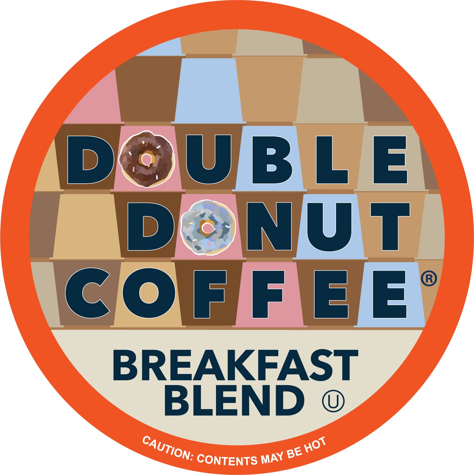 Double Donut Coffee Breakfast Blend Coffee Pods, Light Roast, 48 Count, Recyclable for Keurig K Cups
