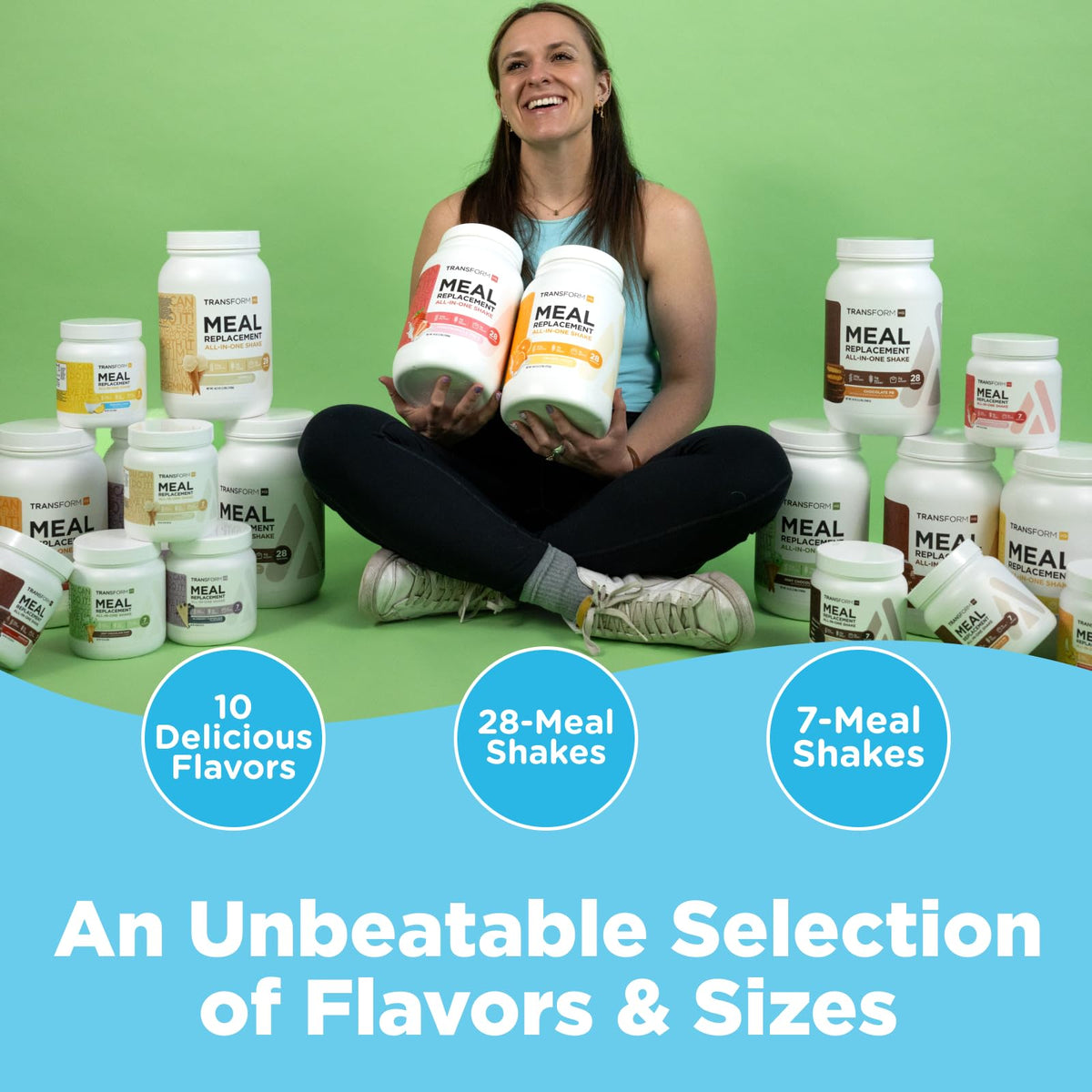 TransformHQ Meal Replacement Shake Powder 28 Servings (Strawberry & Cream) - Gluten Free, Non-GMO