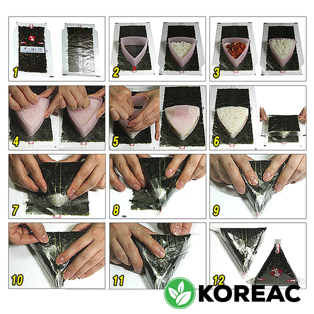 KOREAC Sea  Wrappers for Onigiri Rice Balls, 150 Sheets, Ideal for Sushi Making